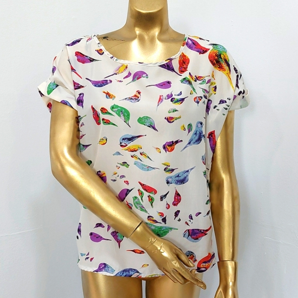 Colorful Bird Blouse